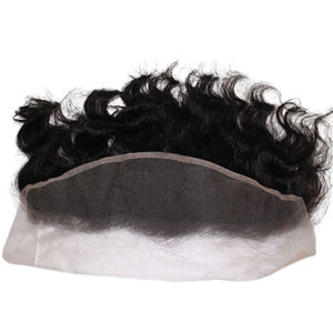 Belle perruque frontale en dentelle HD attachée à la main 100% cheveux humains 13x6 Style de vague avant en dentelle 8 pouces paquet de longueur étirée du Vietnam - Product Image 1