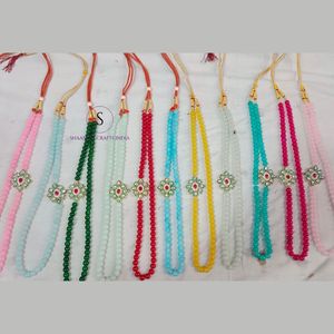 Moderna Mala Tradicional Multicolor Hecha a Mano de Latón con Diseño Kundan Bharat Swagat para Bodas - Product Image 4
