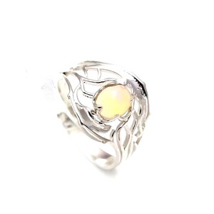 multi fire Ethiopian <b>Opal</b> 925 Sterling Silver handmade oval cabochon handmade polished gemstone <b>ring</b> Bulk Wholesale price - Product Image 4