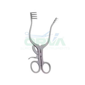 Retractor veterinario profesional de alta calidad 7 instrumentos veterinarios de acero inoxidable Blunt 4X4 en ángulo - Product Image 3