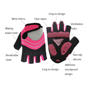 Últimos guantes de Ciclismo de cuero de alta calidad para hombres y mujeres deportes de invierno niños transpirables medio dedo guantes de bicicleta - Product Image 2