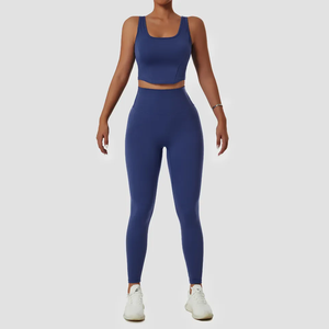 เลกกิ้งโยคะความยาวเต็มตัวแบบพรีเมี่ยมสไตล์การบีบอัดเอวสูงพร้อมเนื้อผ้าระบายอากาศได้สวมใส่สบายดีไซน์ลายพื้น - Product Image 3