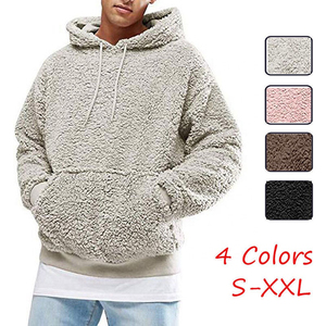 Personalizado bordado hombres invierno mullido sudaderas con capucha pulóver polar sudadera elegante moda Unisex invierno estaciones sudaderas con capucha para hombres - Product Image 2