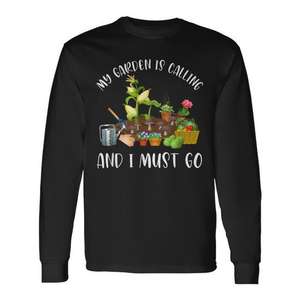 Camiseta de manga larga para jardinería My Garden Calls para entusiastas del jardín - Product Image 1