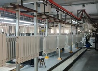 Ligne de revêtement en poudre automatique, équipement de revêtement en poudre entièrement automatique pour le traitement des surfaces des radiateurs thermiques