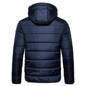 Veste matelassée d'hiver XL pour hommes, parka épaisse de canard avec capuche chaude fermeture à glissière, pardessus en toile, articulations bouffantes - Product Image 2