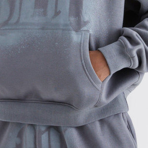 Survêtement à capuche pour homme, tendance, en gros, personnalisé, tricoté, streetwear, hiver, respirant, écologique, lavage à l'acide, séchage rapide, 100% - Product Image 6