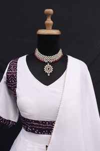 Bandhani de algodón de muselina pesada pura tradicional de Boutique india, estampado Lehenga con algodón de muselina cosido a la moda, hermoso Choli - Product Image 4