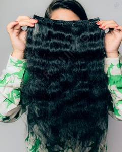 Lot de 5 Volumisateurs à clipser 100 à 120g pour femmes, cheveux indiens vierges Remy 100% naturels, couleur naturelle, sans nœuds - Product Image 6