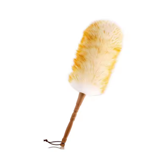 Plumeau en laine d'agneau doux avec logo personnalisé avec manche en plastique solide Plume de mouton Nettoyage Télescopique Portable - Product Image 6