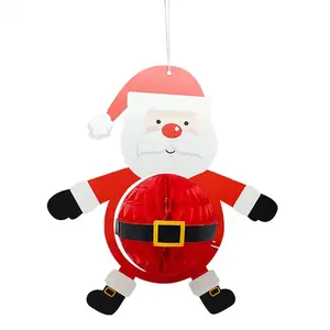 Honeycomb Paper Santa Hanging