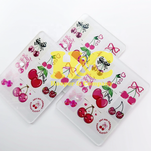 Meilleures ventes : Tuiles acryliques pour extensions de cils, forme cerise, rose, couleur personnalisable, durables, avec logo magnétique MINK - Product Image 2