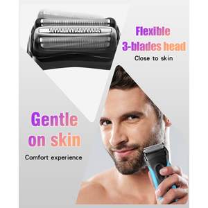 Paquete de 2 cabezales de afeitadora eléctrica de doble cuchilla, repuesto para afeitadora eléctrica facial y corporal, rotativa y lavable - Product Image 3