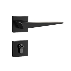 Poignée de porte design noire élégante pour maisons modernes, porte principale élégante, chambre à coucher et bureau, quincaillerie intérieure fabriquée en Inde - Product Image 5