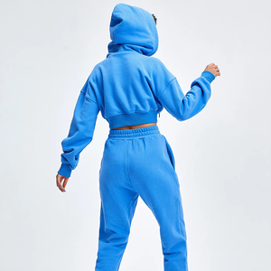 Custom Pullover Fitness Sudadera Golf Hoodie Poliéster Spandex Crop Blank hoodies mujer Sudadera Mujer - Product Image 4