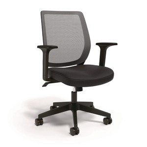 Alera ALEWX42BME17 17.09 20.83 Pulgadas Altura del asiento 275 Lbs. Silla de Trabajo Giratoria Ergonómica Wessex de Tela y Malla para Oficina - Product Image 1