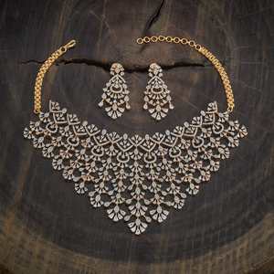 Zircon Necklace 177092 Elegant <b>Wedding</b> <b>Accessory</b> with Dazzling Zircon Stones - Product Image 4
