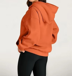 Sudadera de lana con capucha de gran tamaño para mujer, estilo hip-hop frontal personalizado, bolsillo holgado, diseño de araña, ropa de calle de invierno - Product Image 2