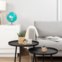 Globo Terráqueo Moderno de Metal Chapado en Oro con Función Giratoria para Decoración del Hogar