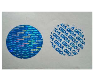 Papier adhésif holographique rond haute performance, étiquettes autocollantes transparentes 3D imprimées sur mesure - Product Image 1