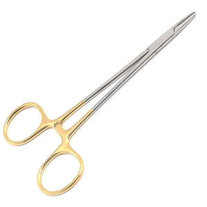 Portaagujas Manual de acero Portaagujas Mayo Hegar con fórceps de madera para uso médico - Product Image 1