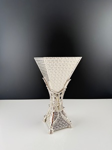 Difusor de aroma de quemador de Metal con acabado dorado árabe Oud y bakhoor para decoración y festivales islámicos del hogar - Product Image 3