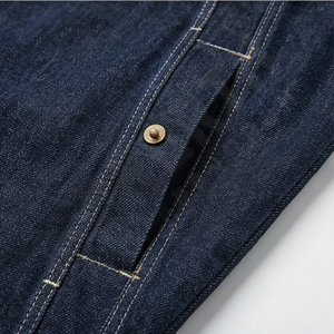 Veste en jean confortable pour homme, col montant, personnalisable, style urbain, hiver, réversible, tendance, meilleures ventes - Product Image 5