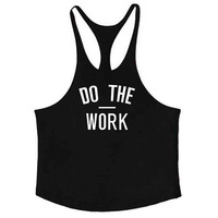 Débardeur de sport uni pour hommes, 100 % coton, écologique, idéal pour la musculation et le fitness – Vente en gros