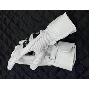 Gants d'hiver en cuir blanc demi-doigt Caractéristiques de l'écran tactile imperméable Gants de course de moto de voile pour la conduite sportive - Product Image 3