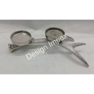 Portavelas Decorativo de Aluminio con Forma de Asta de Ciervo, Artesanía para Decoración Navideña y Suministros para Eventos - Product Image 1