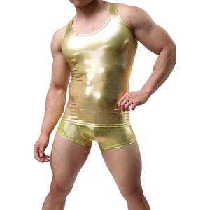 Nouveau maillot de corps brillant et réfléchissant pour hommes, débardeur d'été sans manches, chemise musclée 100% Polyester, nouveau Singlet, vêtements de sport pour hommes - Product Image 1
