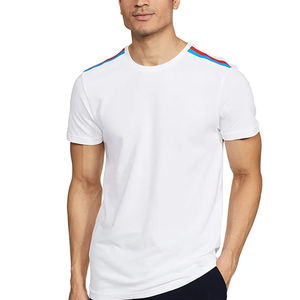La nouvelle vente en gros de vêtements personnalisés pour hommes T-shirt de qualité supérieure en coton à col rond et à manches courtes T-shirt à rayures pour hommes - Product Image 1