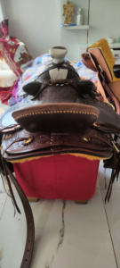 Premium Leather Hand Made Designer Durable Comfortable Racing Western English Horse Saddle Wood <b>Plastic</b> <b>Tree</b> High Quality - Product Image 3