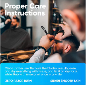 ชุดมีดโกนขอบตรงสีดำมืออาชีพพร้อม100แบบใช้แล้วทิ้งใบมีดตัดผมสแตนเลสสำหรับกำจัดขนตามร่างกายแบบผง - Product Image 5