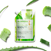 FARMSTAY MOISTURE GEL APAISANT ALOEVERA (POUCH) -fabriqué en Corée Cosmétique-Hydratant Nourrissant Anti-âge Anti-rides