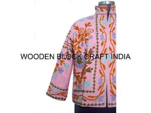 Veste de fête printanière pour femme, magnifique, faite à la main, nouvelle tendance, tissu de canard, broderie suzani, motif floral, taille unique, courte, hiver - Product Image 2