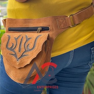 เข็มขัดหนังแท้ทำด้วยมือเข็มขัดหนังแท้กระเป๋าคาดเอวทำด้วยมือเข็มขัดมีสไตล์ - Product Image 1