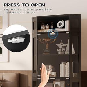 <span class=keywords><strong>Vitrine</strong></span> <span class=keywords><strong>d</strong></span>'<span class=keywords><strong>angle</strong></span> noire <span class=keywords><strong>en</strong></span> verre pour salon, <span class=keywords><strong>vitrine</strong></span> de présentation de figurines pour salon, modèle DR587 - Product Image 2