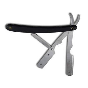 Professional Stainless Steel Professional Salon Folding Black <b>Razor</b> Ustra <b>Straight</b> <b>Edge</b> Barber <b>Razor</b> for Men - Product Image 1