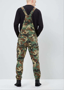 Unisex Overalls Jumpsuit Camouflage Denim 100% Cotton Front Flare Pocket Adjustable Breathable Costumes Straight <b>Jeans</b> Dungaree - Product Image 2