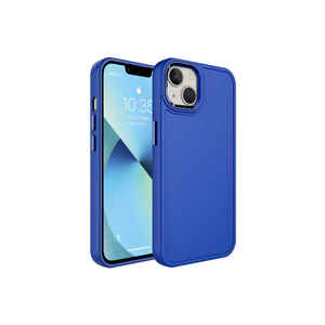 Funda Rígida de Lujo con Marco Metálico y Diseño de Botones de la Serie Botox de JoieCreatif para iPhone 14 Plus - Azul Marino, Embalaje Minorista, Logotipo OEM/ODM - Product Image 1