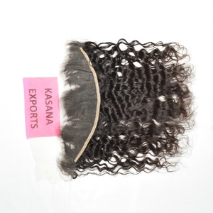 13*4 máquina de Mujeres Negras indias crudas frontales doble trama cutícula alineada 100% paquete Natural extensiones de cabello humano sin procesar - Product Image 1