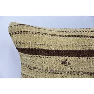 Beige Wool Patchwork Kantha 16x16 Inch Woven Eco-Friendly Non-Slip Removable Washable Zipper Closure <b>Bolster</b> <b>Pillow</b> Vintage - Product Image 2