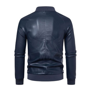 Chaqueta Bomber de Piel de Oveja para Hombre, Cuello Alto, Ecológica, Transpirable, Ropa de Calle de Invierno, Personalizable por Delante - Product Image 3