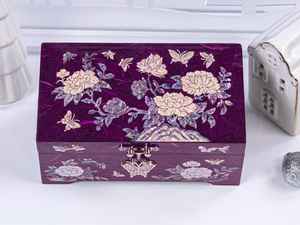 Caja de Joyería de Lujo Hecha a Mano con Incrustaciones de Madreperla de Madera de Primera Calidad para Exportación, con Patrón Floral Grabado y Forma Personalizable - Product Image 4