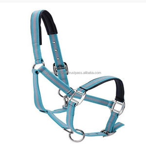 Nylon Horse Halter épaissi réglable avec rembourrage rembourré équipement de cheval de course double ton Nylon Halter horse - Product Image 1