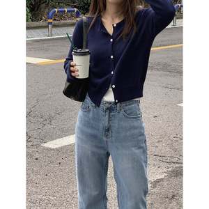 Cardigan long en laine décontracté pour femme avec imprimé dentelle, fermeture boutonnée, manches longues, col rond - Toutes saisons - Product Image 4