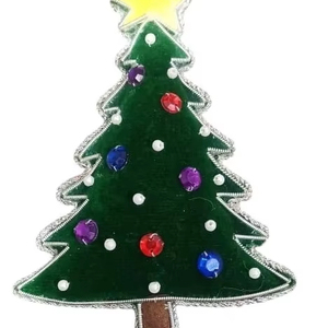 Colgante de árbol de Navidad de fieltro ecológico hecho a mano, adornos de decoración colgantes de colores verdes para la temporada de vacaciones - Product Image 5