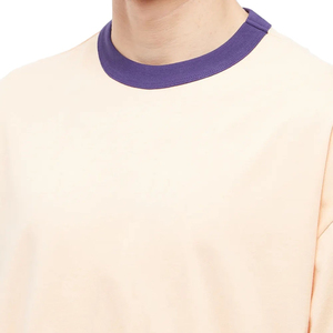 Camisetas de anillo para hombre de peso pesado de 280gsm de alta calidad, ropa de calle de algodón 100%, logotipo personalizado en blanco, camiseta con timbre de Golf, patrón sólido - Product Image 3