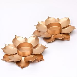 Elegante Diya Decorativa de Metal para Diwali, Urli de Latón con Diseño Personalizado para Decoración de Interiores del Hogar, Empresa de Fabricación Local 2024 - Product Image 3